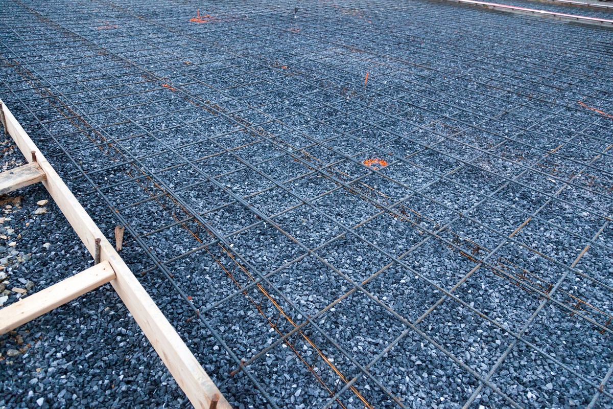 laid wire for concrete pour